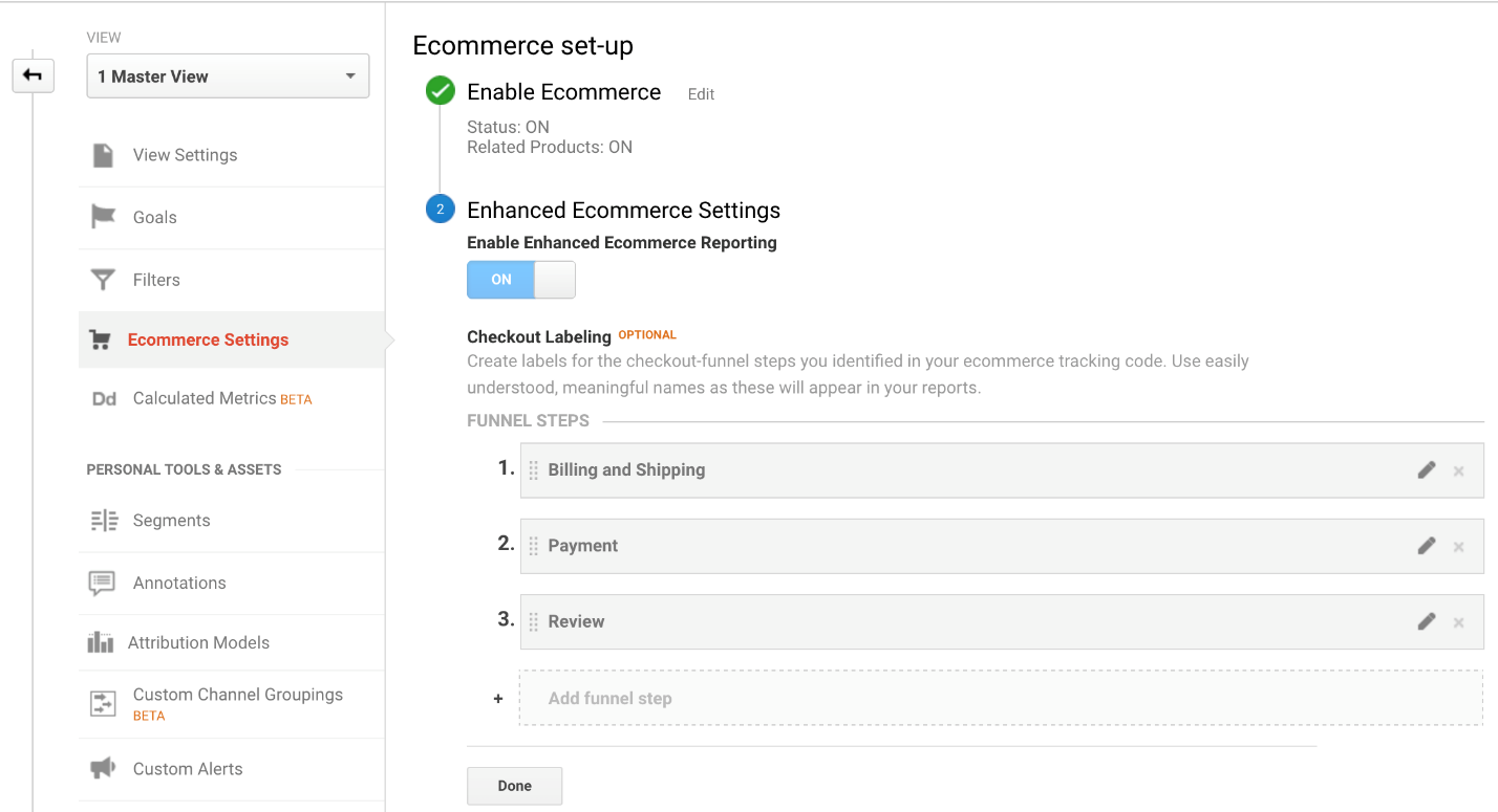 Ecommerce Setup